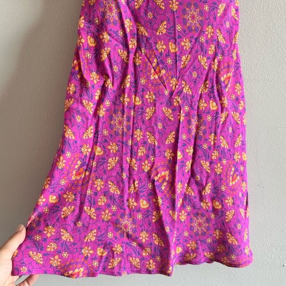 Spell & The Gypsy Madame Peacock Sweetheart Mini Dress | Boysenberry | Size Smal - Picture 9 of 16
